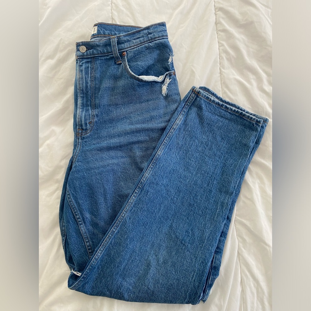 Curve Love Ultra High Rise 90s Straight Jeans- size 32 Long